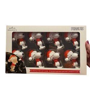Peanuts Snoopy Christmas Light Cover Set NEW Santa Decor